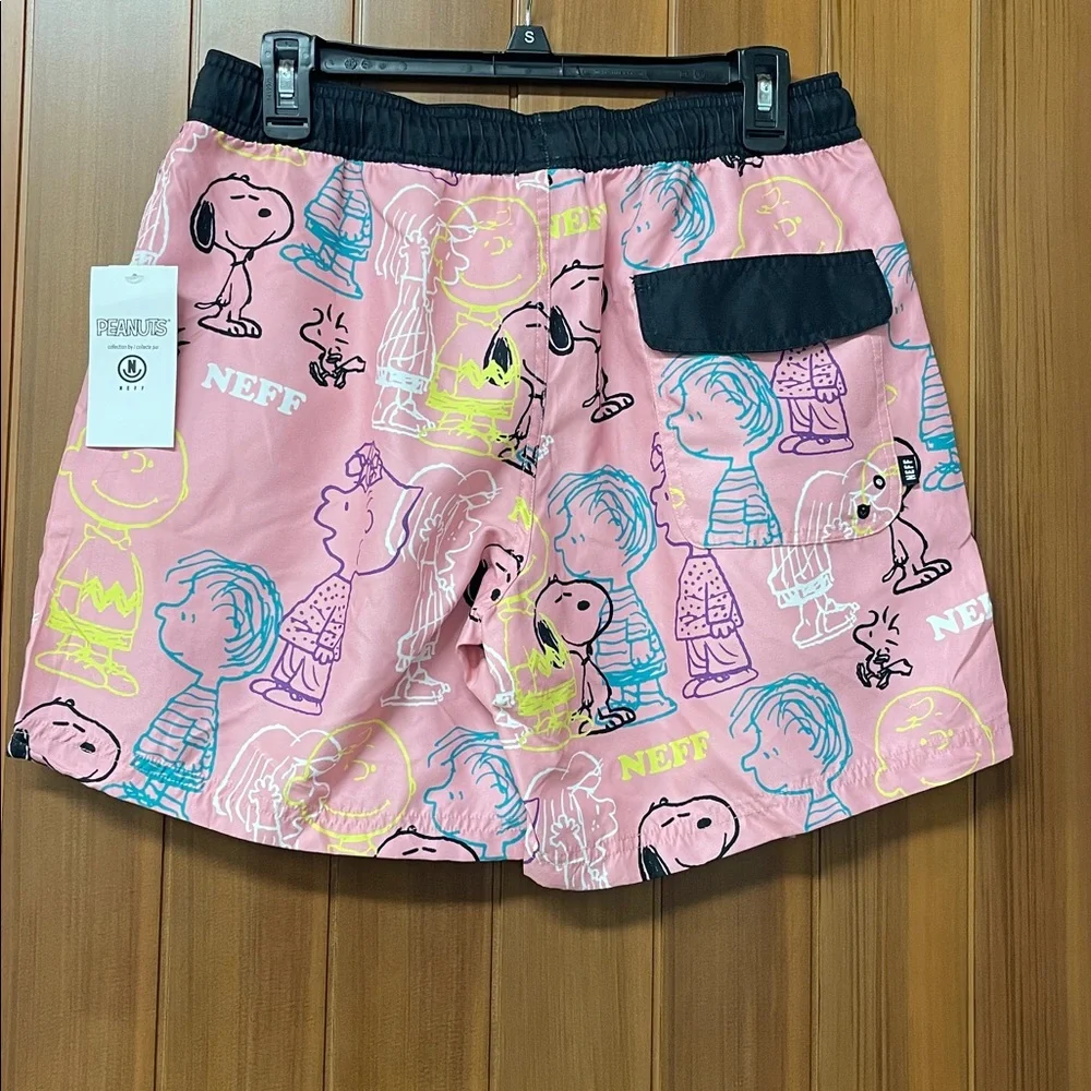 NEFF Peanuts Crew Swim Shorts Small NWT